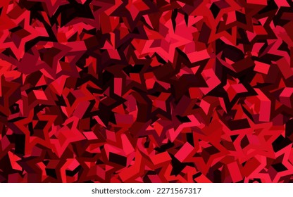 Dark Pink, Red vector background with colored stars. Stars on blurred abstract background with gradient. Pattern for astrology websites.