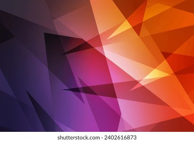 Dark Pink, Red vector background with polygonal style. Decorative design in abstract style with triangles. Elegant design for wallpapers.