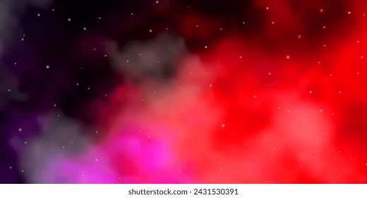 Dark Pink, Red vector background with colorful stars. Decorative illustration with stars on abstract template. Best design for your ad, poster, banner.