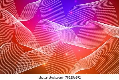 Dark Pink, Red vector background with xmas confetti. Beautiful colored illustration with ribbon in celebration style. Beautiful design for your business advert of anniversary.