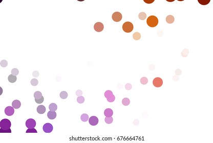 Dark Pink, Red vector banner with circles, spheres. Abstract spots. Background of Art bubbles in halftone style with colored gradient.