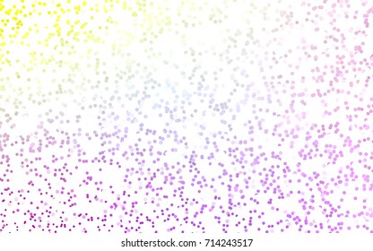 Dark Pink, Red vector banner with circles, spheres. Abstract spots. Background of Art bubbles in halftone style with colored gradient.