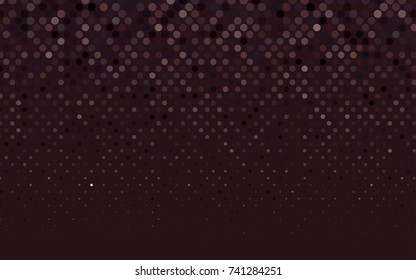 Dark Pink, Red vector banner with circles, spheres. Abstract spots. Background of Art bubbles in halftone style with colored gradient.