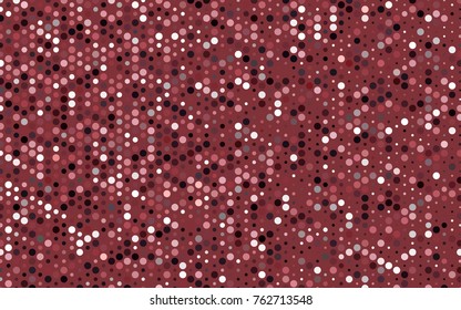Dark Pink, Red vector banner with circles, spheres. Abstract spots. Background of Art bubbles in halftone style with colored gradient.