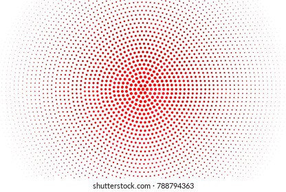 Dark Pink, Red vector banners set of circles, spheres. Abstract spots. Art Background of bubbles in halftone style with colored gradient.