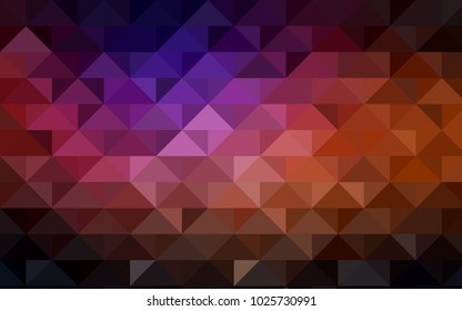 Dark Pink, Red vector blurry triangle pattern. Glitter abstract illustration with an elegant design. The polygonal design can be used for your web site.