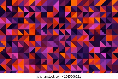 Dark Pink, Red vector blurry triangle pattern. A sample with polygonal shapes. The completely new template can be used for your brand book.