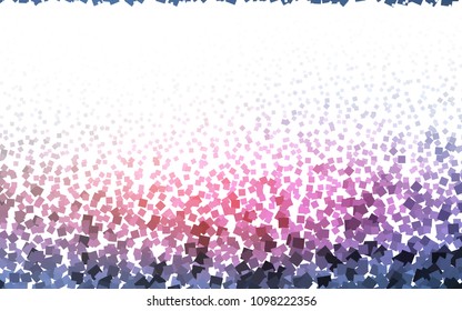 Dark Pink, Red vector blurry rectangular background. Geometric background in square style with gradient. The pattern can be used for brand-new background.