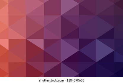 Dark Pink, Red vector blurry triangle pattern. A completely new color illustration in a  polygonal style. A completely new design for your business.