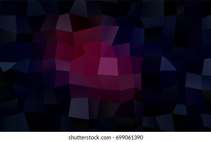 Dark Pink, Red vector blurry rectangular background. Geometric background in square style with gradient. The pattern can be used for brand-new background.