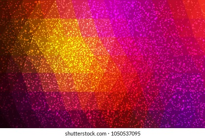 Dark Pink, Red vector christmas postcard low polygon background. Illustration consisting of triangles. Abstract triangular polygonal origami or crystal design of New Year celebration.