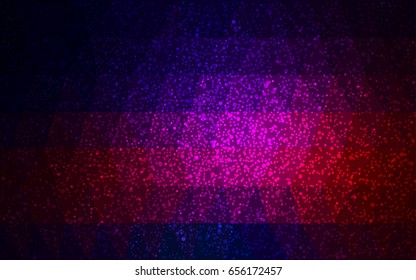 Dark Pink, Red vector christmas postcard low polygon background. Illustration consisting of triangles. Abstract triangular polygonal origami or crystal design of New Year celebration.