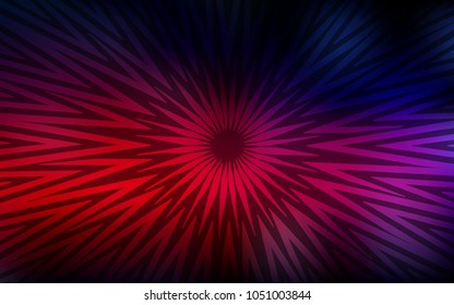 Dark Pink, Red vector cover with stright stripes. Glitter abstract illustration with colored sticks. Pattern for ads, posters, banners.