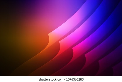Dark Pink, Red vector cover with stright stripes. Glitter abstract illustration with colored sticks. Smart design for your business advert.