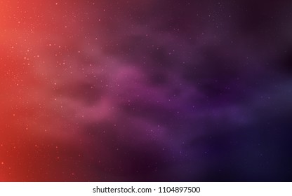 Dark Pink, Red vector cover with astronomical stars. Blurred decorative design in simple style with galaxy stars. Pattern for astrology websites.