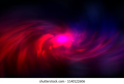 Dark Pink, Red vector cover with astronomical stars. Space stars on blurred abstract background with gradient. Best design for your ad, poster, banner.