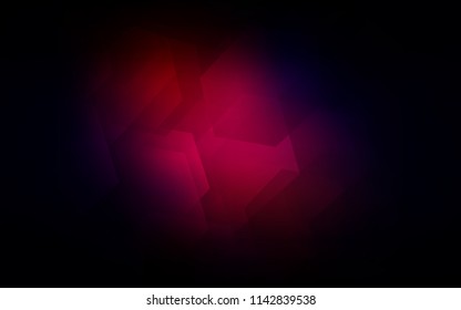 Dark Pink, Red vector cover with set of hexagons. Illustration of colored hexagons on white surface. New template for your brand book.