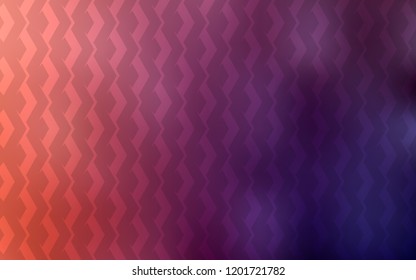 Dark Pink, Red vector cover with stright stripes. Glitter abstract illustration with colorful sticks. Template for your beautiful backgrounds.