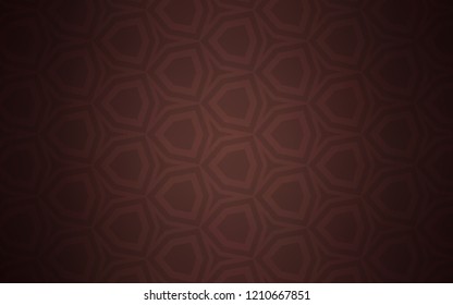 Dark Pink, Red vector cover with set of hexagons. Glitter abstract illustration in hexagonal style. New template for your brand book.