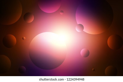 Dark Pink, Red vector cover with spots. Modern abstract illustration with colorful water drops. New design for ad, poster, banner of your website.