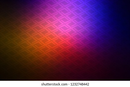 Dark Pink, Red vector cover in polygonal style. Illustration with set of colorful rectangles. Modern template for your landing page.
