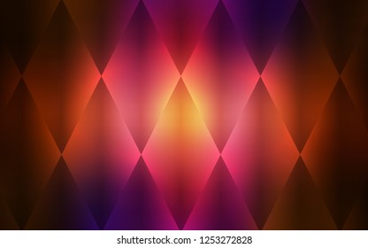 Dark Pink, Red vector cover in polygonal style. Abstract gradient illustration with rectangles. Pattern for commercials.