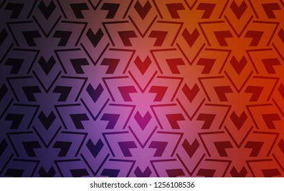 Dark Pink, Red vector cover with polygonal style. Glitter abstract illustration with triangular shapes. Template for wallpapers.