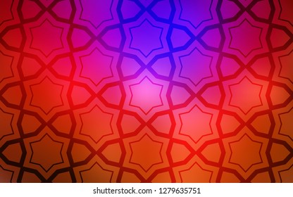 Dark Pink, Red vector cover with small and big stars. Shining colored illustration with stars. Pattern for websites, landing pages.
