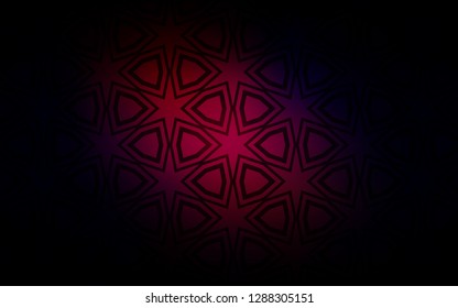 Dark Pink, Red vector cover with small and big stars. Stars on blurred abstract background with gradient. Pattern for websites, landing pages.