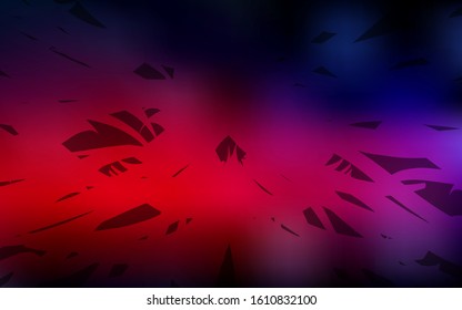 Dark Pink, Red vector cover with stright stripes. Glitter abstract illustration with colored sticks. Pattern for ads, posters, banners.