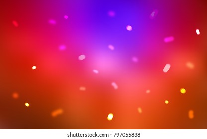 Dark Pink, Red vector cover with beautiful snowflakes. Shining colored illustration with snow in christmas style. The template can be used as a new year background.