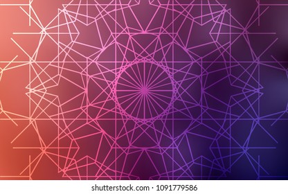 Dark Pink, Red vector doodle blurred template. Doodle illustration made by child in Origami style with gradient. The doodle design can be used for your web site.