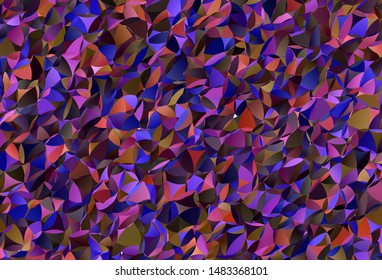 Dark Pink, Red vector gradient triangles texture. Modern abstract illustration with triangles. Completely new template for your banner.