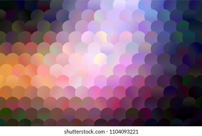 Dark Pink, Red vector illustration which consist of circles. Dotted gradient design for your business. Creative geometric background in halftone style with colored spots.