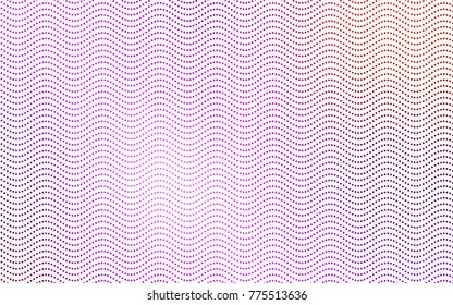 Dark Pink, Red vector illustration which consist of circles. Dotted gradient design for your business. Creative geometric background in halftone style with colored spots.