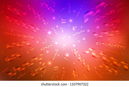 Dark Pink, Red vector layout with festival confetti. Confetti on blurred abstract background with colorful gradient. The pattern can be used for birthday gifts, congratulations.