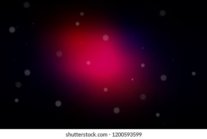 Dark Pink, Red vector layout with circle shapes. Abstract illustration with colored bubbles in nature style. Pattern can be used for futuristic ad, booklets.
