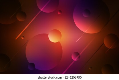 Dark Pink, Red vector layout with circle shapes. Blurred bubbles on abstract background with colorful gradient. Pattern can be used for ads, leaflets.