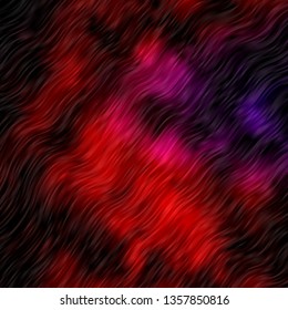 Dark Pink, Red vector layout with wry lines. Illustration in halftone style with gradient curves. Best design for your ad, poster, banner.