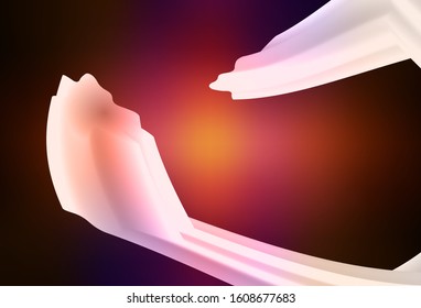 Dark Pink, Red vector layout with bent lines. Brand new colorful illustration in simple style. Brand new design for your ads, poster, banner.