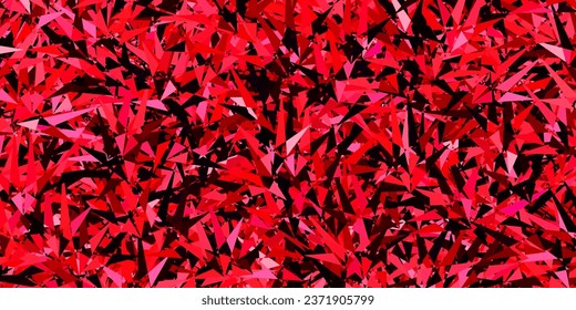 Pink oscuro, diseño vectorial rojo con líneas, triángulos. Ilustración de gradiente abstracta con triángulos. Plantilla moderna para la página de inicio.