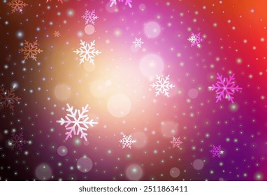 Dark Pink, Red vector layout in New Year style. Abstract gradient illustration with colorful Christmas things. Pattern for school, grammar websites.