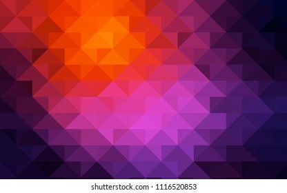 Dark Pink, Red vector low poly template. Brand-new colored illustration in blurry style with gradient. Brand-new design for your business.