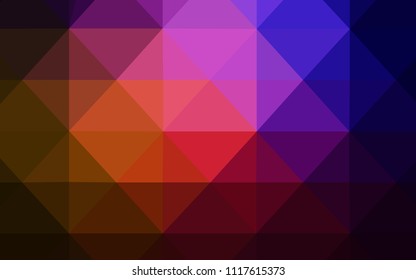 Dark Pink, Red vector low poly layout. Creative illustration in halftone style with triangles. Polygonal design for your web site.