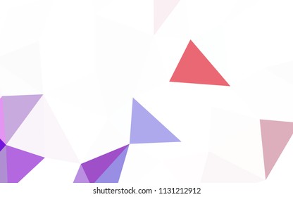 Dark Pink, Red vector low poly texture. Glitter abstract illustration with an elegant triangles. Brand new design for your business.