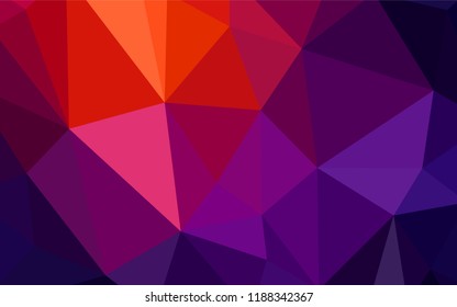 Dark Pink, Red vector low poly layout. Shining colorful illustration with triangles. Textured pattern for your backgrounds.