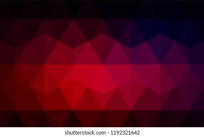 Dark Pink, Red vector low poly cover. Creative illustration in halftone style with triangles. Template for cell phone's backgrounds.