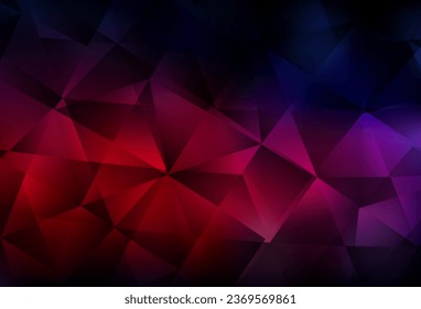 Dark Pink, Red vector low poly layout. Modern abstract illustration with triangles. New template for your brand book.