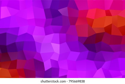 Dark Pink, Red vector low poly background. A sample with a polygonal design. Illustration in polygonal style with repeating squares