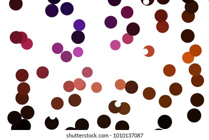 Dark Pink, Red vector modern geometrical circle abstract background. Dotted texture template. Geometric pattern in halftone style with gradient. 